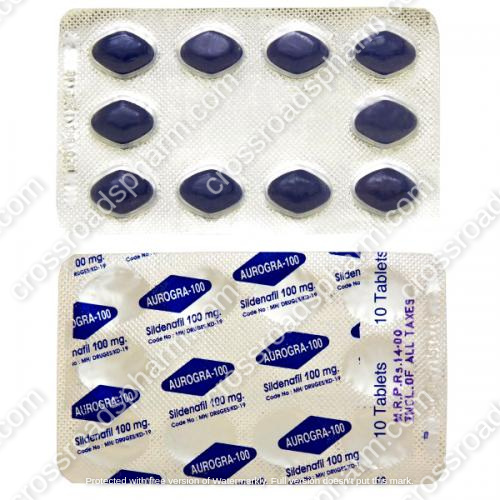 aurogra, blister, 100mg aurogra, crossroadspharm, image