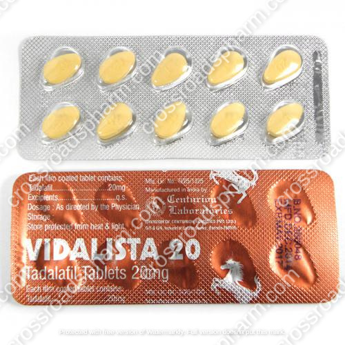 Vidalista, blister, 20mg Vidalista, crossroadspharm, image